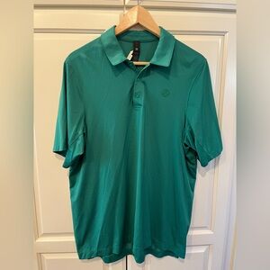 Men’s Lululemon green performance polo with front logo